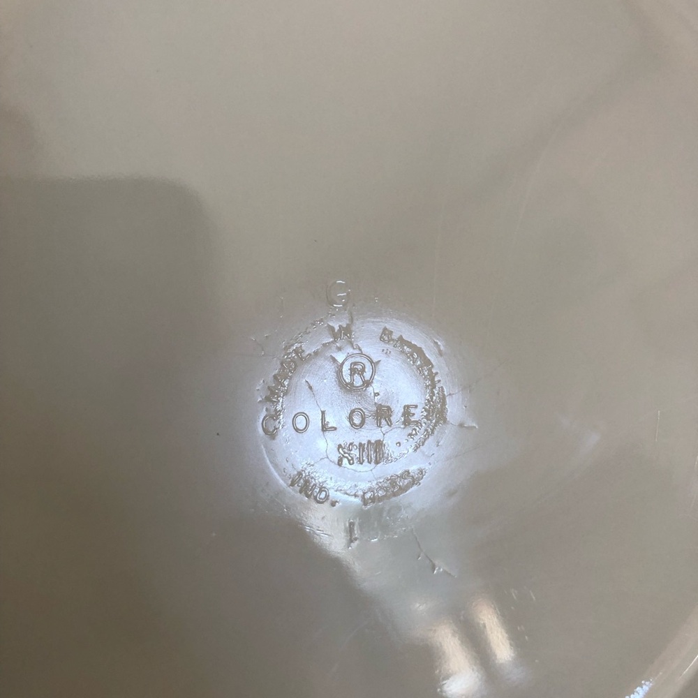 Vtg Colorex Cream Glass Serving Bowl - Picture 5 of 10